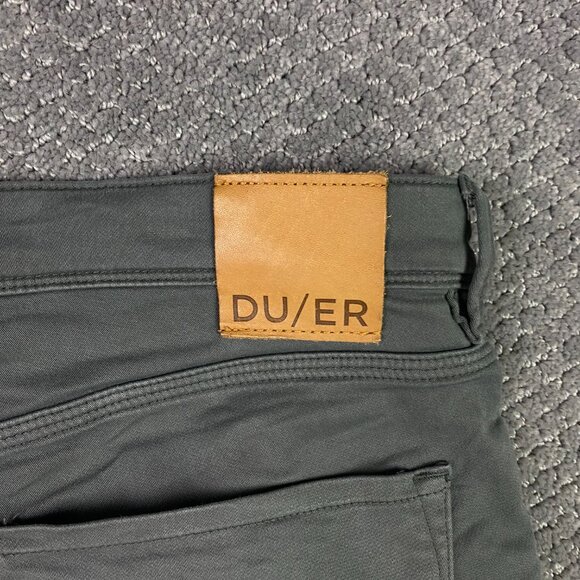DU/ER No Sweat N2X Slim Fit Shorts Men's 36 Green Stretch - Picture 4 of 13
